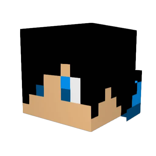 GeOschii Minecraft avatar head, 3D render