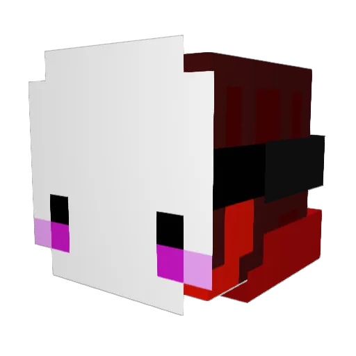 GeTNT Minecraft avatar head, 3D render