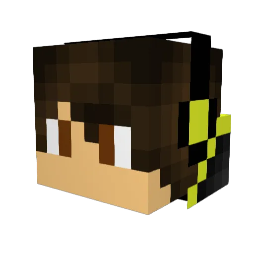GeZockt Minecraft avatar head, 3D render