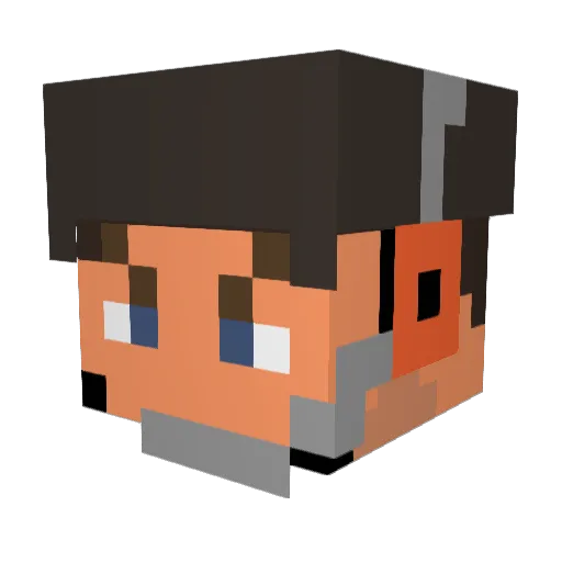 Ge_Ork Minecraft avatar head, 3D render