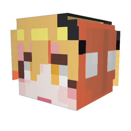 Geakero Minecraft avatar head, 3D render