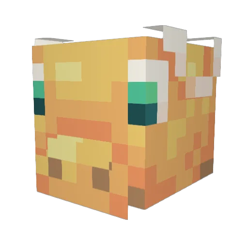 Geank Minecraft avatar head, 3D render