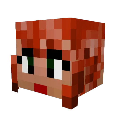 GearboxBuilds Minecraft avatar head, 3D render