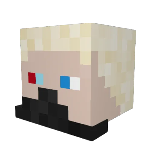 Gearfreak Minecraft avatar head, 3D render