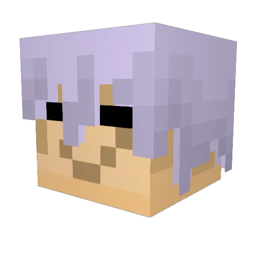 GeariiClaad Minecraft avatar head, 3D render