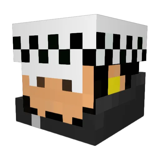 GearmoD93 Minecraft avatar head, 3D render