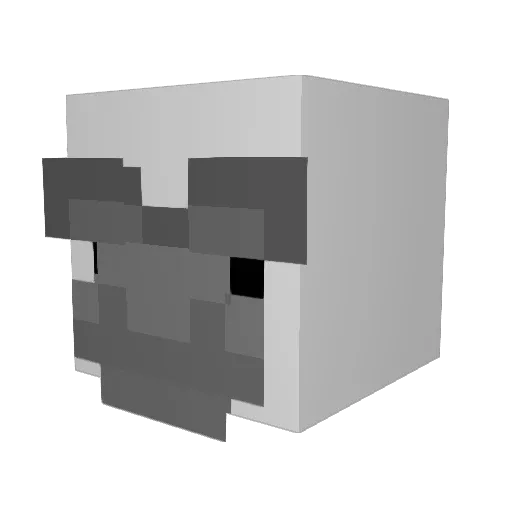 Gearplayed Minecraft avatar head, 3D render