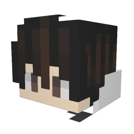 Gearshark Minecraft avatar head, 3D render