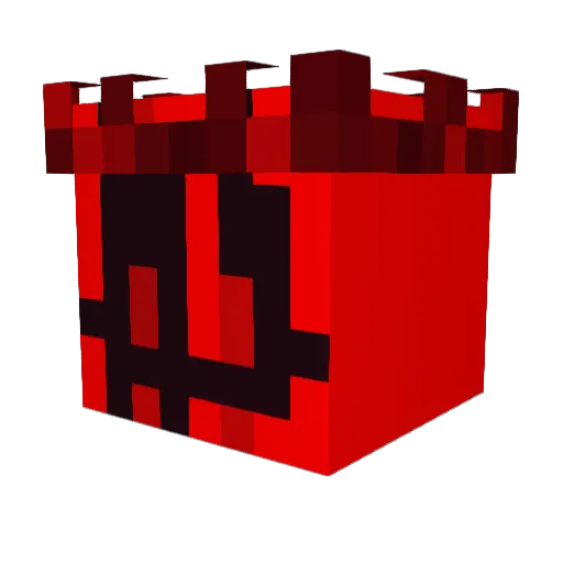 Gearssshifting Minecraft avatar head, 3D render