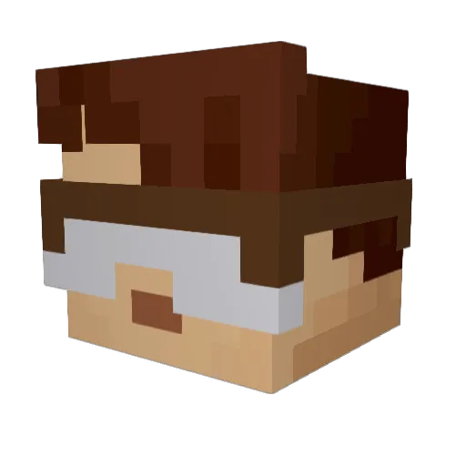 GearzYT Minecraft avatar head, 3D render