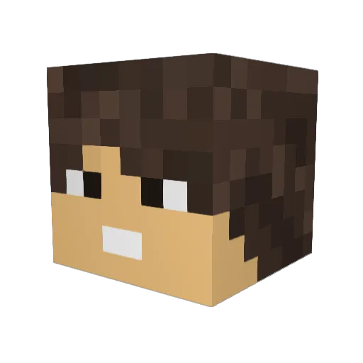 Geatwe Minecraft avatar head, 3D render