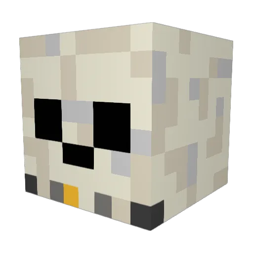 GeauxPirates Minecraft avatar head, 3D render