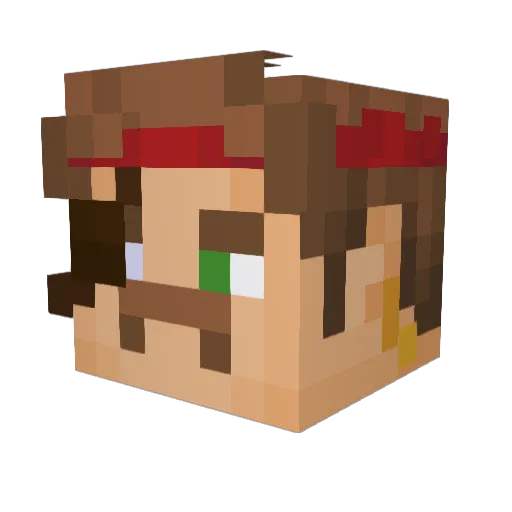 GeauxWill Minecraft avatar head, 3D render