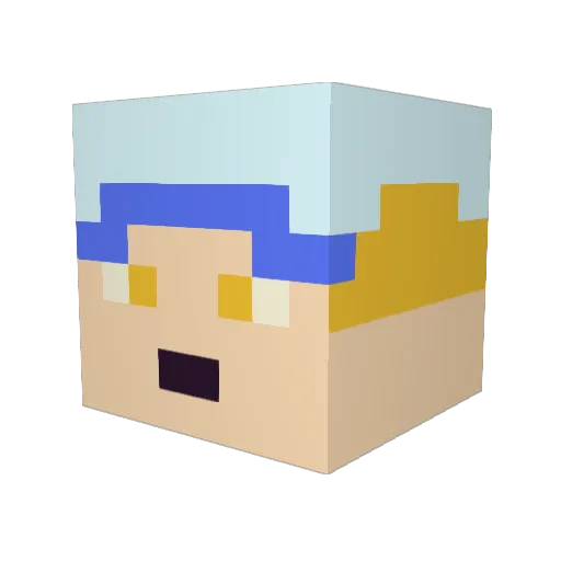 Geauxt07 Minecraft avatar head, 3D render