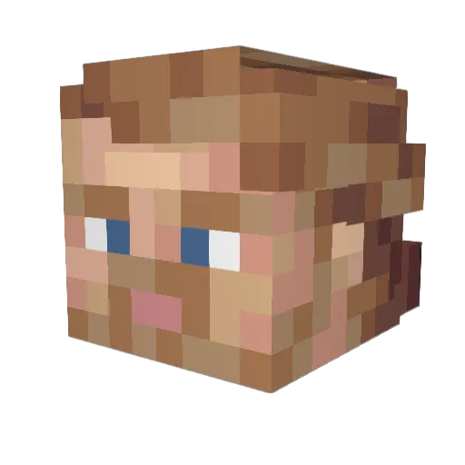 Geb__ Minecraft avatar head, 3D render