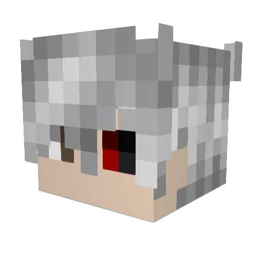 Gebahrten Minecraft avatar head, 3D render