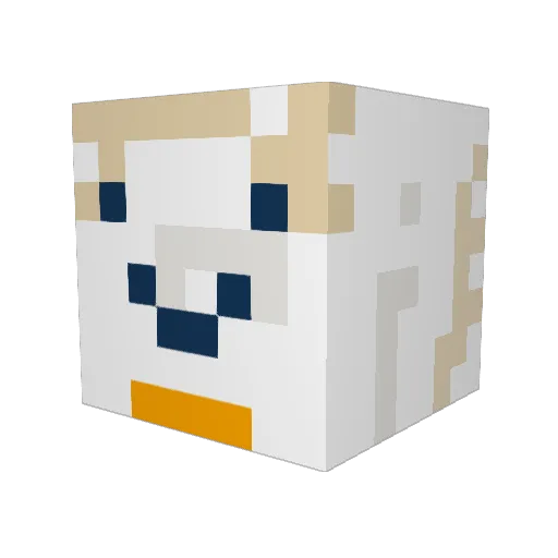Gebakken_ei_NL Minecraft avatar head, 3D render