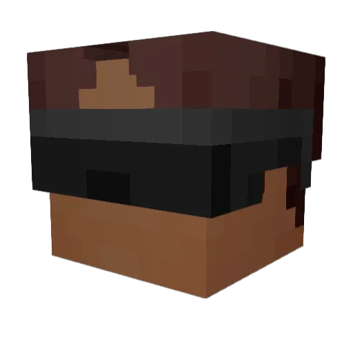 Geberbe Minecraft avatar head, 3D render