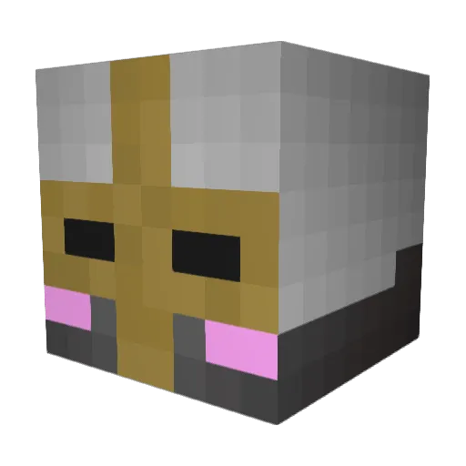 Gebirgsjager Minecraft avatar head, 3D render