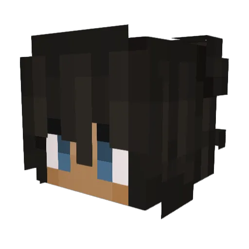 GebliebeneAnna Minecraft avatar head, 3D render