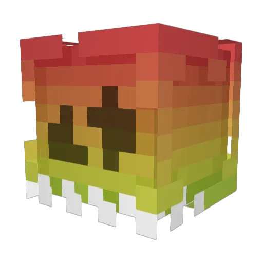 Gebug Minecraft avatar head, 3D render
