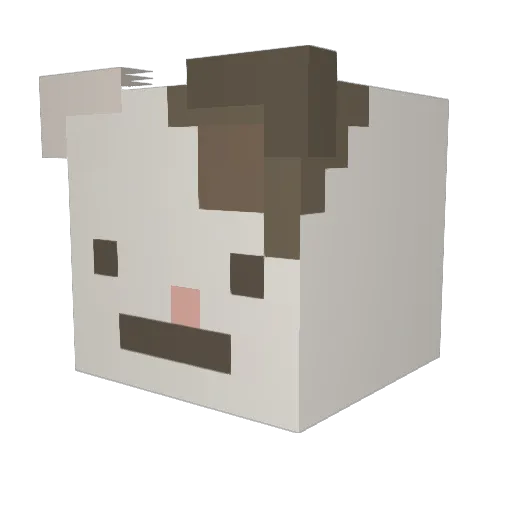 Gebula Minecraft avatar head, 3D render