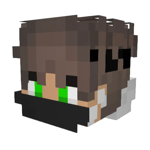 GeceninOfkesi Minecraft avatar head, 3D render