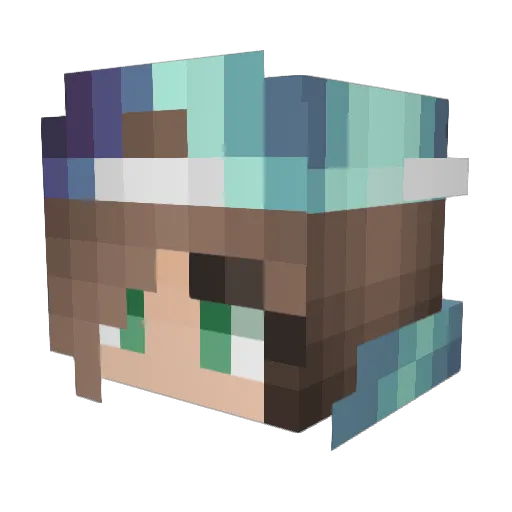 Geck0_0Girl1117 Minecraft avatar head, 3D render
