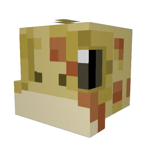 Geckc Minecraft avatar head, 3D render
