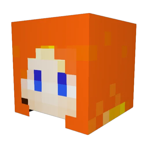 Gecko144 Minecraft avatar head, 3D render