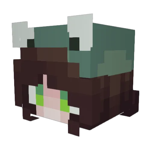Gecko7064 Minecraft avatar head, 3D render