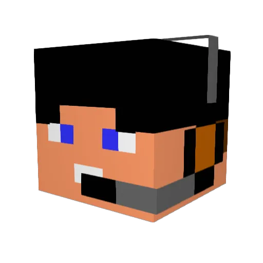 Gecko88 Minecraft avatar head, 3D render