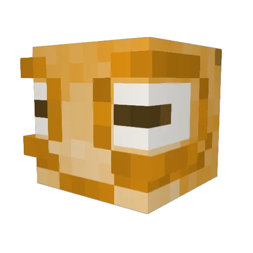 GeckoGene Minecraft avatar head, 3D render