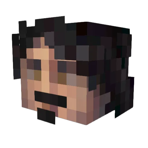 GeckoOP Minecraft avatar head, 3D render