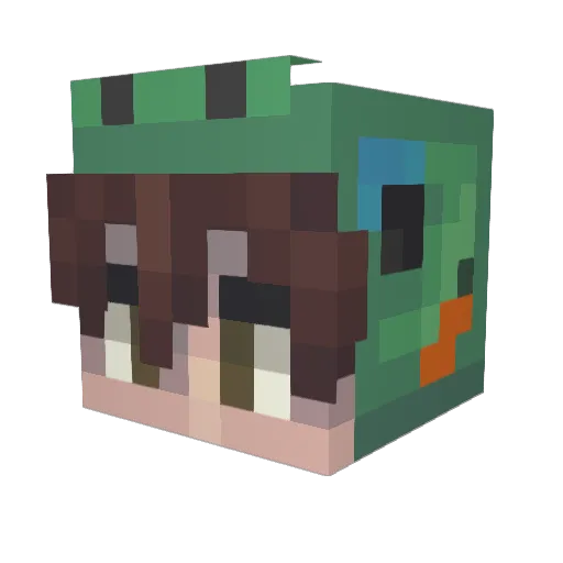 Geckoguy20 Minecraft avatar head, 3D render