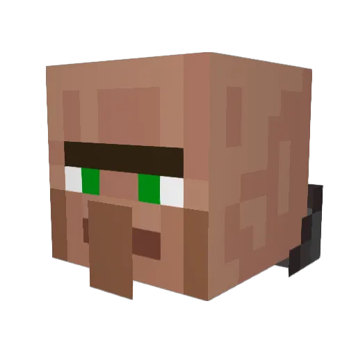 Gecon Minecraft avatar head, 3D render