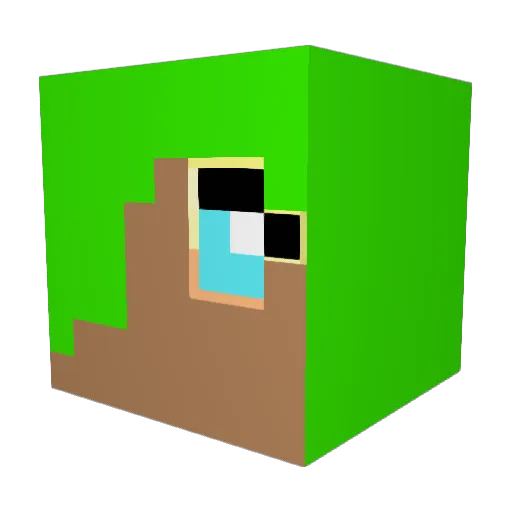 Geddda Minecraft avatar head, 3D render