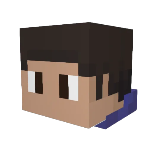 GeddonLP Minecraft avatar head, 3D render