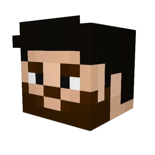 Gedemanden6969 Minecraft avatar head, 3D render