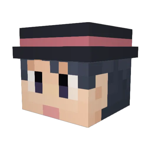 Gedogedo Minecraft avatar head, 3D render