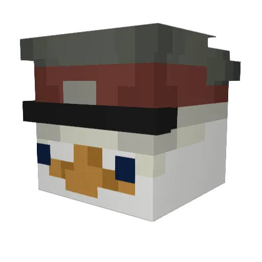 Geduzis Minecraft avatar head, 3D render