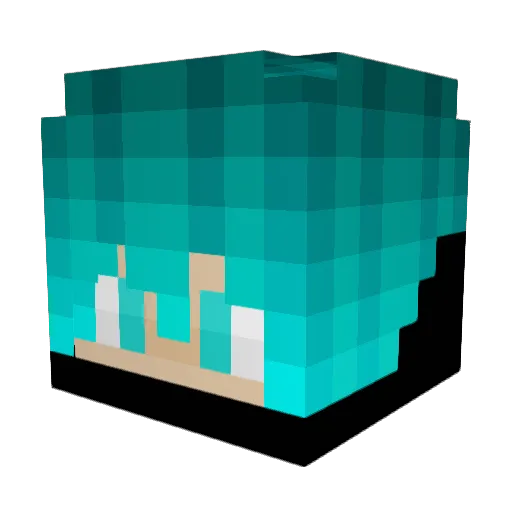 GeeDank Minecraft avatar head, 3D render