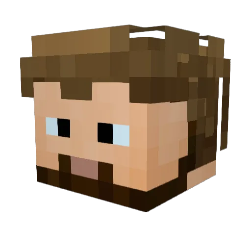GeeDub_ Minecraft avatar head, 3D render