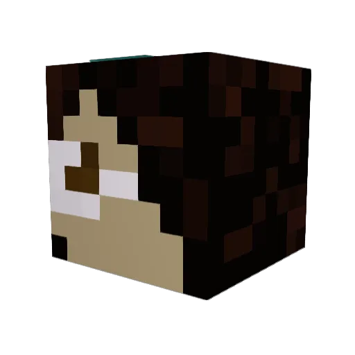 GeeKielle Minecraft avatar head, 3D render
