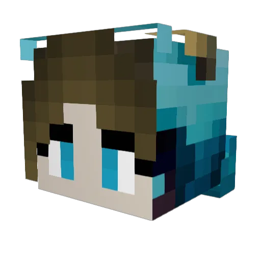 Gee__ Minecraft avatar head, 3D render