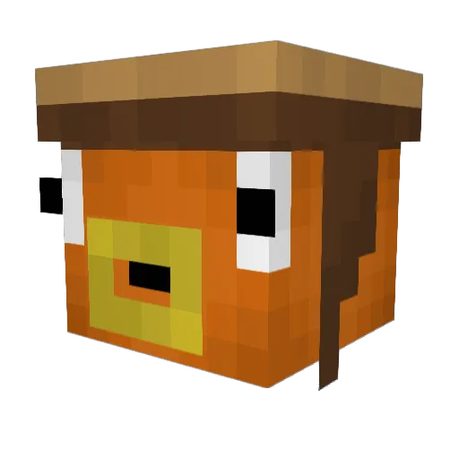 GeeckoInSuit Minecraft avatar head, 3D render