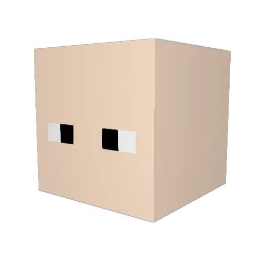 Geedis Minecraft avatar head, 3D render