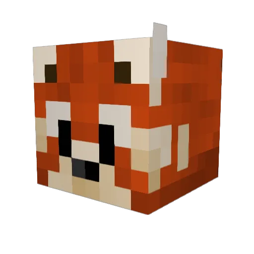 GeeePo Minecraft avatar head, 3D render