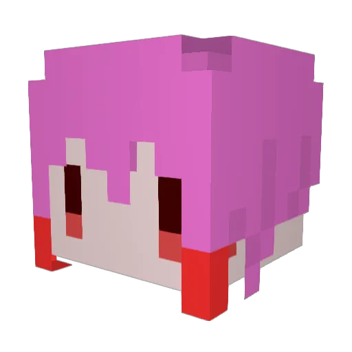 Geeeeel Minecraft avatar head, 3D render