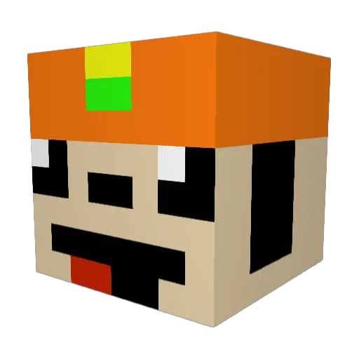 Geeeesus Minecraft avatar head, 3D render